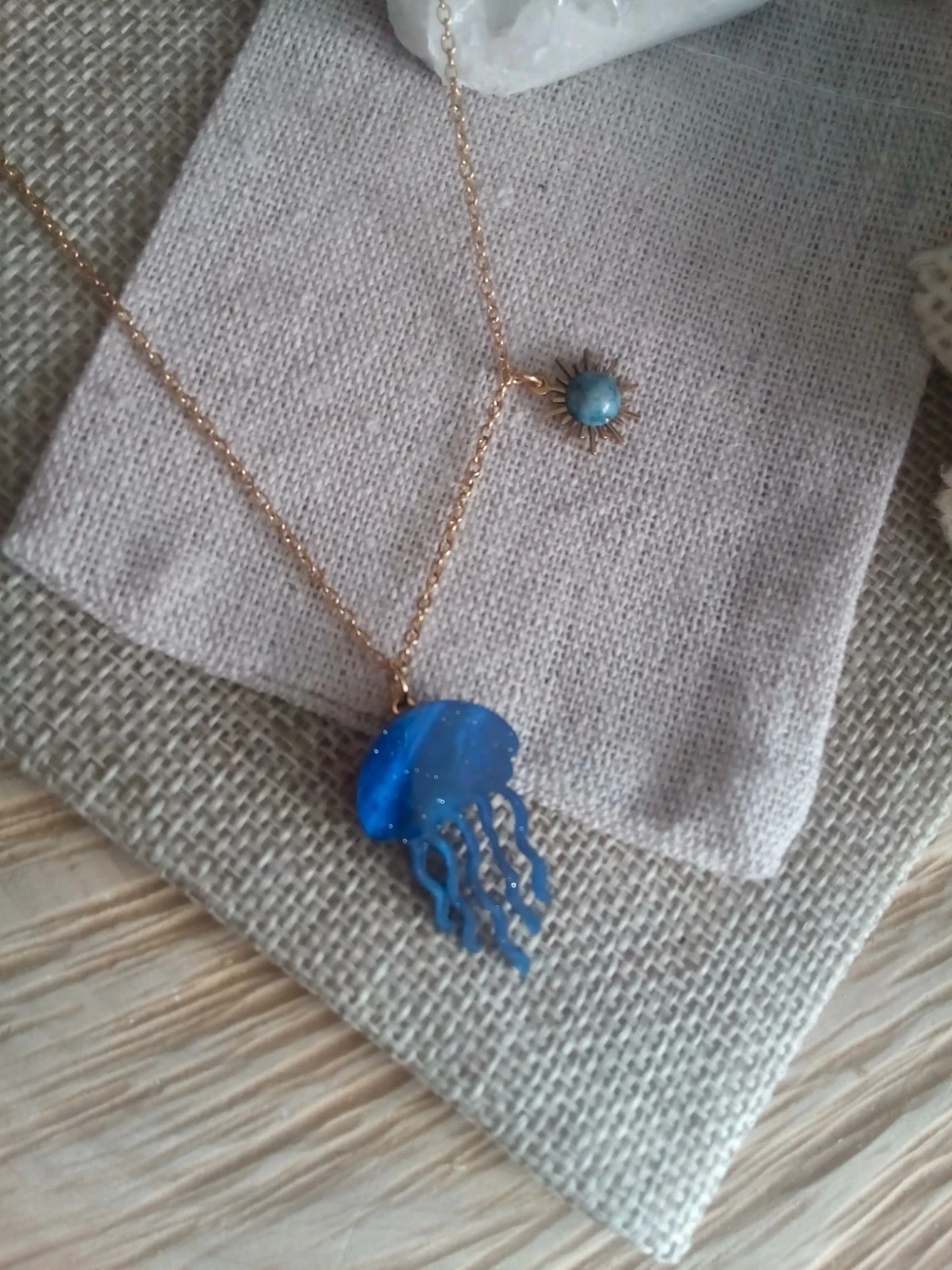Collier pieuvre et pierre de sodalite – photo 4